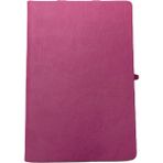 Eren Ofis Notebook Termo Deri 15X21 Kenar Boyalı Çizgili Lastikli Tarihsiz Ajanda - Açık Pembe