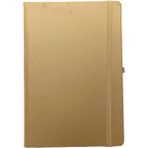 Eren Ofis Notebook Termo Deri 15X21 Kenar Boyalı Çizgili Lastikli Tarihsiz Ajanda - Gold
