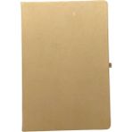 Eren Ofis Notebook Termo Deri 15X21 Kenar Boyalı Çizgili Lastikli Tarihsiz Ajanda - Sütlü Kahve