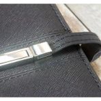 Eren Ofis Uzun Kilitli Organizer Termo Deri Hesap Makineli-Mekanizmalı Tarihsiz Defter-Hediye Kişiye Özel Isim - 421-Siyah