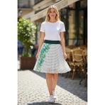 Eren Style Düz Altı Kısa Etek(95 Cm)-(38-52) - Koyu Yeşil - Standart