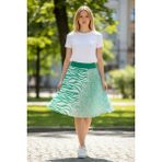 Eren Style Düz Altı Kısa Etek(95 Cm)-(38-52) - Mint Yeşili - Standart