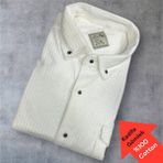 Eren Style Kadife %100 Cotton Pamuklu Uzun Kollu Terletmeyen Gömlek (Slim Fit Kalıp) - Beyaz