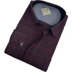 Eren Style Kışlık Pamuklu Flanel Kumaş Uzun Kollu Erkek Gömlek (Regular Kalıp) - 5XL - Mavi