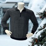 Eren Style Kışlık Pamuklu Selanik Örgü Uzun Kollu Erkek-Kadın Sweatshirt (Regular Kalıp) - 2XL - Antrasit
