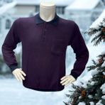 Eren Style Kışlık Pamuklu Selanik Örgü Uzun Kollu Erkek-Kadın Sweatshirt (Regular Kalıp) - 2XL - Mor