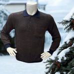 Eren Style Kışlık Pamuklu Selanik Örgü Uzun Kollu Erkek-Kadın Sweatshirt (Regular Kalıp) - Kahverengi