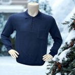 Eren Style Kışlık Pamuklu Selanik Örgü Uzun Kollu Erkek-Kadın Sweatshirt (Regular Kalıp) - Lacivert