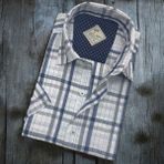 Eren Style Pamuklu Linen Kumaş Kısa Kollu Erkek Gömlek (Regular Kalıp) - XL - Buz Mavisi