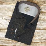 Eren Style Pamuklu Uzun Kollu Oxford Erkek Gömlek (Regular Kalıp) - XL - Kahverengi