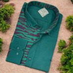 Eren Style Pamuklu Yeşil Uzun Kollu Erkek Gömlek (Slim Fit Kalıp)