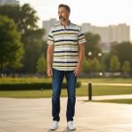 Eren Style Slim Fit Pamuklu Kısa Kollu Cepsiz Gömlek (Slim Fit Kalıp) - Sarı