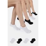 ERENART Bambu Kadın Sneaker Beyaz-Siyah Çorap Dikişsiz Görünmez Bilekte Spor Çorap Premium 4'lü Paket - 36 - 40 - Beyaz - Siyah
