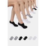 ERENART Bambu Kadın Sneaker Beyaz-Siyah-Gri Çorap Dikişsiz Görünmez Bilekte Spor Çorap Premium 6'lı Paket - 36 - 40 - Bordo - Siyah - Gri