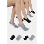 ERENART Bambu Kadın Sneaker Siyah-Gri Çorap Dikişsiz Görünmez Bilekte Spor Çorap Premium 4'lü Paket - 36 - 40 - Siyah - Gri