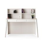 Erezoğulları 120x60x120 cm Ekru Çakıl Mdf Çekmeceli Kitaplıklı Çalışma Masası