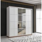 Erezoğulları 200x60x214 Beyaz Efsane Sürgülü Aynalı Gardırop