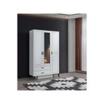 Erezoğulları Çizgi 3 Kapılı 2 Çekmeceli 120x47x200 CM Gardırop