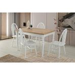 Erezoğulları Didim Ada Açılır Mutfak Masa Sandalye Takımı 80x120 Meşe