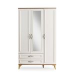 Erezoğulları Irmak 3 Kapılı 2 Çekmeceli 120x48x195 CM Gardrop