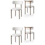 Erezoğulları Mobilya Alfa Metal Mutfak Sandalyesi 4 Lü Set - Ceviz
