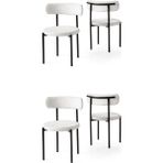 Erezoğulları Mobilya Alfa Metal Mutfak Sandalyesi 4 Lü Set - Krem