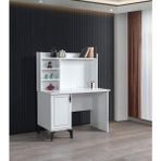 Erezoğulları Mobilya Çizgi Yarım Kitaplıklı Çalışma Masası 110 x 137 x 60 cm - 70 x 37 x 180 cm - Beyaz