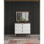 Erezogulları Mobilya Efsane Aynalı 3 Çekmeceli Şifonyer 91x43x150cm