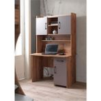 Erezoğulları Mobilya Genç Odası Kitaplıklı Dolaplı Çalışma Masası Rio 110X60X177CM - 110*60*77 - Antrasit - Ceviz