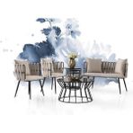 Erezoğulları Mobilya Modern Bekleme Odası Ofis Oturma Grubu Mobilyası 2+1+1 - Krem