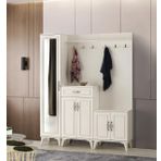 Erezoğulları Mobilya Nehir Portmanto Çift Askılık Ayakkabılık Aynalı 160X36x200
