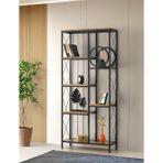 Erezoğulları Mobilya Simge Dekoratif Ferforje Kitaplık 80X30X182 - Beyaz
