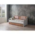 Erezoğulları Mobilya Trend Yavrulu Çekmeceli Karyola Genç Odası Koltuk 90x190 - Beyaz - Ceviz - 90 x 190 cm