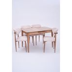 Erezoğulları Mobilya Venüs Polo Otomatik Açılır Masa Sandalye Takımı 80 x 120 - Ceviz - 80x120