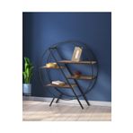 Erezoğulları Mobilya Yuvarlak Ferforje Dekoratif Raflı Kitaplık 100X30x113cm Yvrlkktp3273