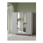Erezoğulları Yakamoz Sis Gri 4 Kapaklı 173x56x201 CM Gardırop