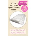Erfa Plastik Ambalaj Naylon Torba 30 Adet 70X125 cm Yorgan Yastık Çeyiz Battaniye Poşeti Eşya Koymalık