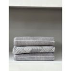 ERFAHOME Ipliği Boyalı Pamuk 50X90 Yüz Havlusu -3lü - 50 x 90 cm - Gri