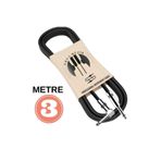 Erga Müzik Gitar Jack Kablo Çelik Uç Düz/l 10ft-3m Elektro Akustik Bağlama Keman Amfi & Mixer Uyumlu Jak Kablo