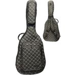 Erga Müzik SİYAH PROFESYONEL GİGBAG KLASİK GİTAR KILIFI-ÇANTASI-BEYAZ KAPİTONELİ SUNİ DERİ