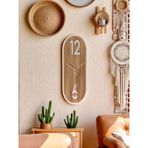 Ergeç Tasarım Dikdörtgen Ahşap Duvar Saati – 40x15 cm, Sessiz Mekanizma, Modern ve Minimal Tasarım, Ev ve Ofis Dekoru