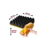 Erginler Ticaret Ses Yalıtımı Yapışkanlı Akustik Yanmaz yumurta Sünger (30 mm 50x50)