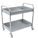 Erginoks Komple Krom 2 Kat Havuzlu Tabla 50x97x95 cm Bulaşık Toplama Arabası