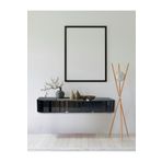 ERGLASS CAM 95x15cm **füme Ayna Kaplı** Dresuar Raf Çekmeceli Duvara Monte Dresuar Hol Antre