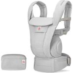 Ergobaby Omni Deluxe Cotton (Pearl Grey) 4 Farklı Taşıma Pozisyonlu Ergonomik Kanguru, 0-4 Yaş Yeni Doğan ve Küçük Çocuklar Için