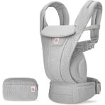 Ergobaby Omni Deluxe Mesh (Pearl Grey) , 4 Farklı Taşıma Pozisyonlu Ergonomik Kanguru , Yeni Doğan ve Küçük Çocuklar Için
