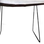 Ergonomi Market 75 cm Boyunda Erlenmayer Model Geniş Tabanlı Siyah Rustik Tarz Has Demir Masa Sehpa Ayağı