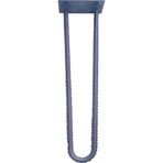 Ergonomi Market Nervürlü Demirden Gümüş Yaldız Rustik Tarz U Model Has Demir Firkete Masa Sehpa Ayağı 45 cm