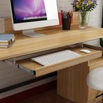 Ergonomik Ahşap Klavye Tepsi Çekmecesi Masa Bilek Desteği 54/60/70 cm Boyutlar Ayarlanabilir Klavye Rafı Ofis Çalışanları ve Oyuncular için Masa Altında Şık Kolçak Tasarımı