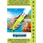 Ergonomik Balıkçı Kamp Fotoğrafçı Sızdırmaz Yüksek Lümenli Şık Süper Parlak Led Su Altı Dalış Feneri